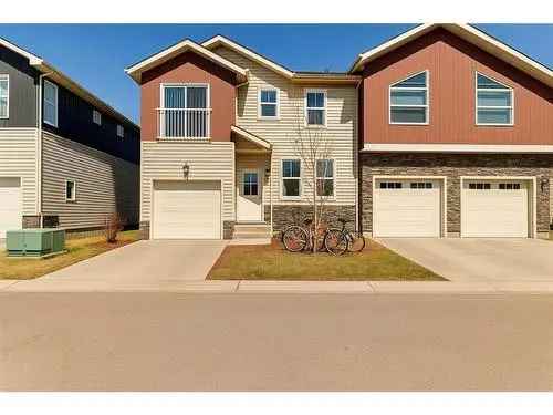 Rare End Unit Townhome in Redstone Calgary with Panoramic Mountain Views