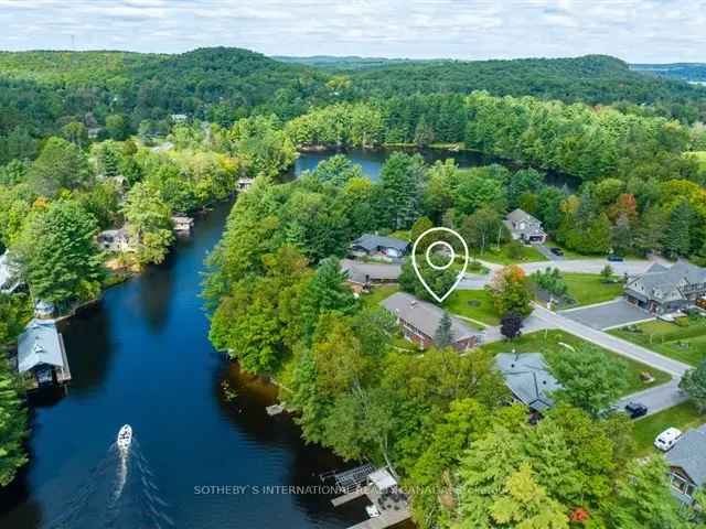 Muskoka River Waterfront Home 3 1 Bedrooms Gas Fireplace Private Dock