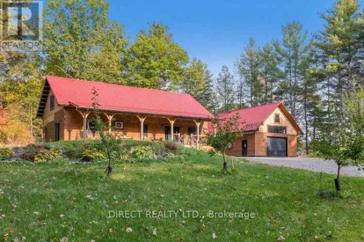 Log Home on 5 Acres with Bunkie and Workshop