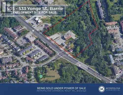 Buy land in Barrie Ontario with development opportunity for multi-residential buildings