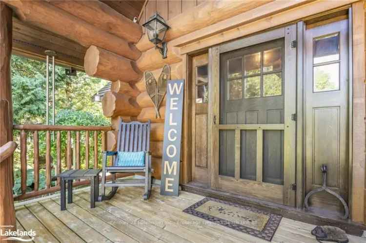 Buy log home lakefront paradise in Flesherton with stunning views