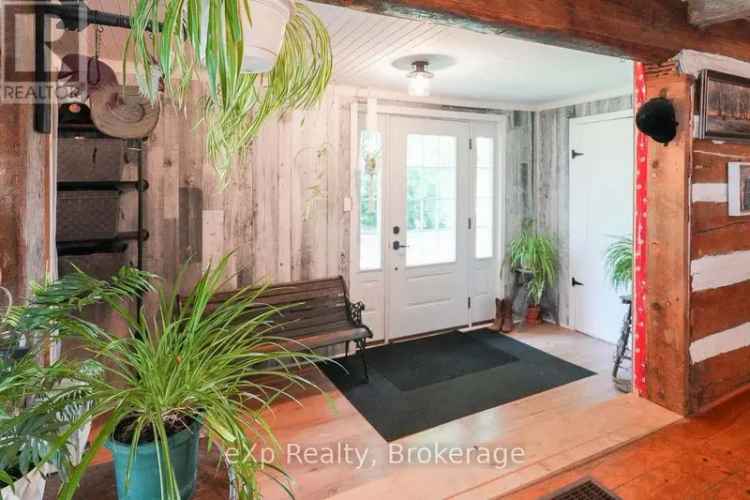 Rustic Log Home on 48 Acres with Pool and Barn