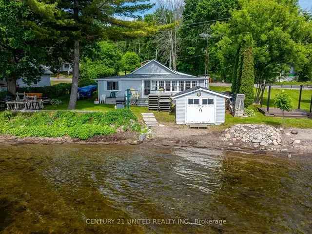 Rice Lake Cottage Turnkey 3BR 3-Season Docking System Dry Boathouse