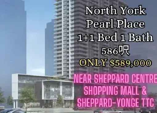 $1000/SQFT North York Condo Assignment Pearl Place 1 1 ONLY$589K