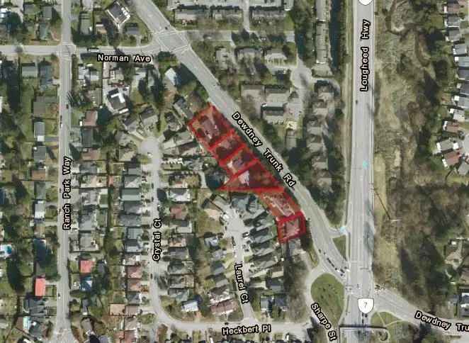 Coquitlam Development Land: 7205 sq ft Lot in SkyTrain TOD Zone