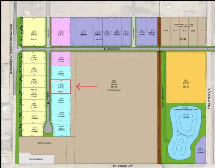 Coaldale Industrial Lot 1.12 Acres Zoned Industrial