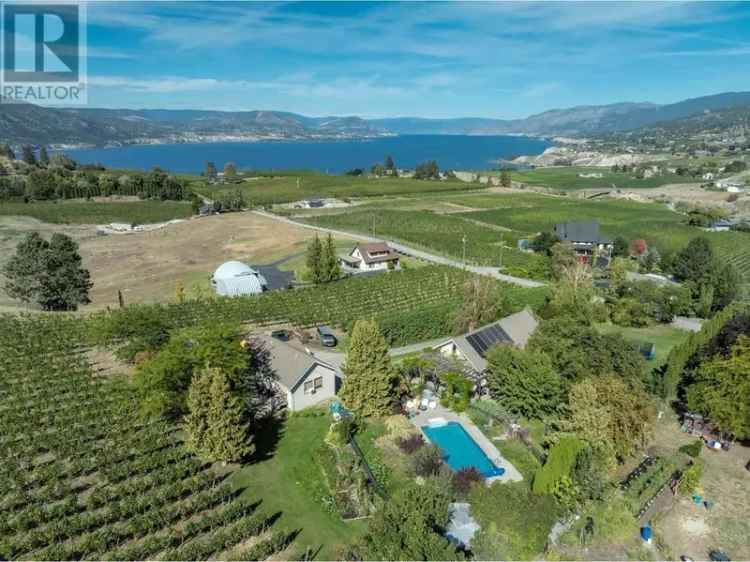 Naramata Bench Vineyard Estate: 5.64 Acres, Lake Views, Pool, & Carriage House