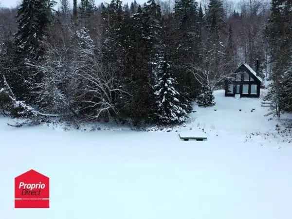 Lakefront Chalet for Sale Laurentides Modern Turnkey Cottage