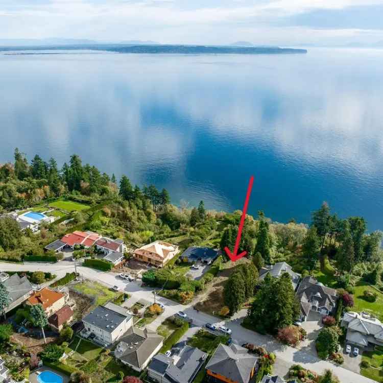 Oceanfront Property in South Surrey Large Lot Panoramic Views