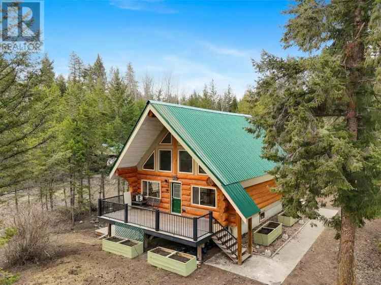 Quaint Log Home on 2 Acres with Shop Studio and Ample Storage