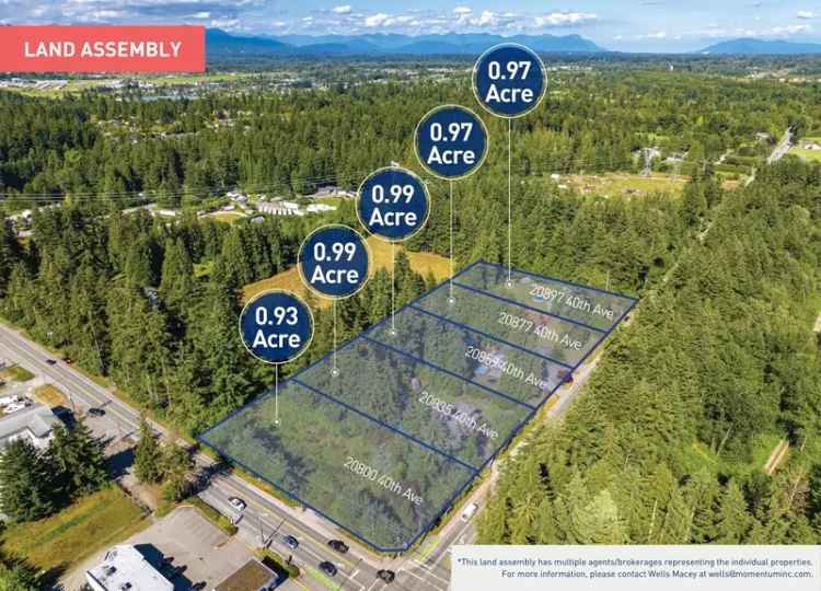 Langley Land Assembly Development Potential 5 Lots