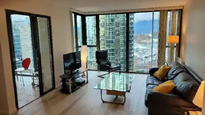 Fully Furnished 1 BR Den Apartment Coal Harbour Vancouver