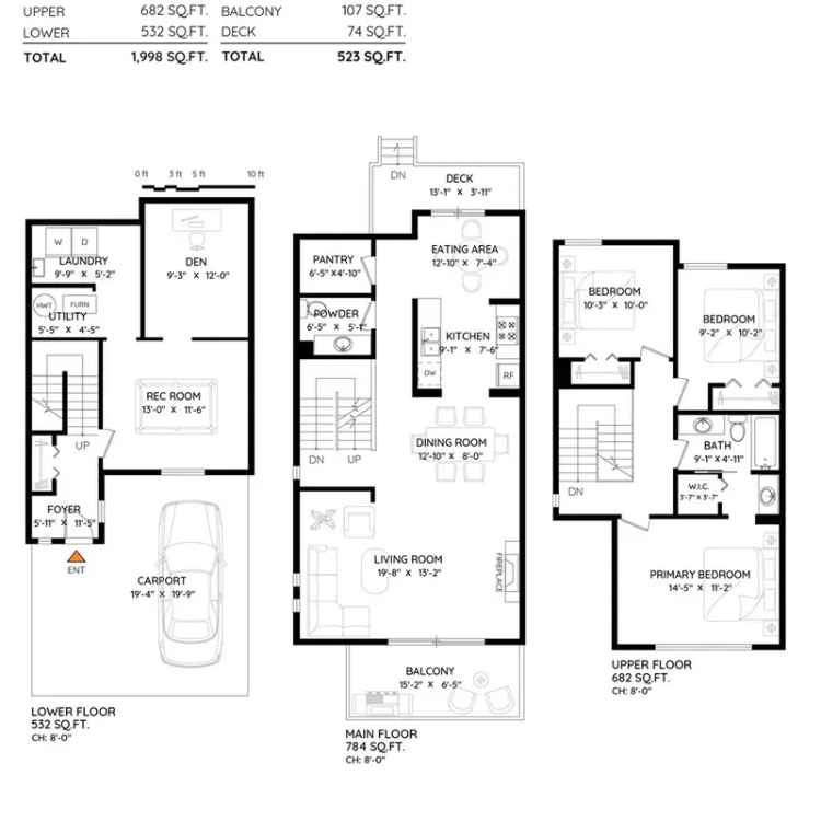 3 Bed Townhouse Near Sperling Skytrain - Updated Kitchen and Yard