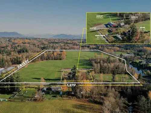 93.18 Acre Property with Two Homes and Barns - Langley BC