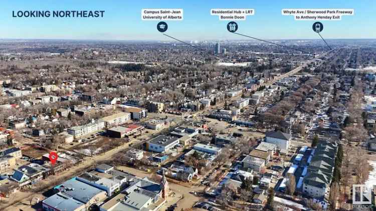 Buy redevelopment site property in Strathcona Edmonton with strong potential