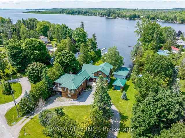 Stunning Waterfront Retreat with Two Homes on Sturgeon Lake